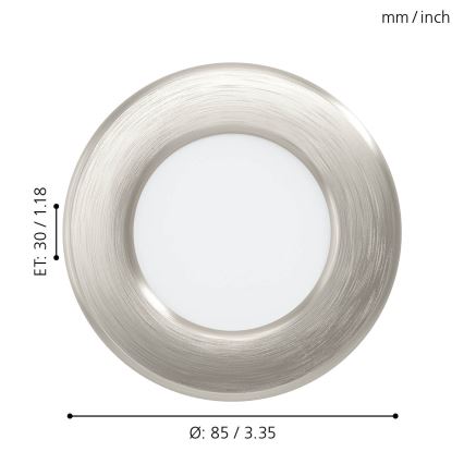 Eglo - LED Ugradbena lampa LED/2,7W/230V