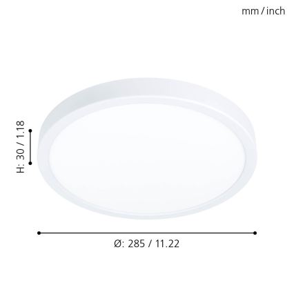 Eglo - LED Plafonjera LED/20W/230V