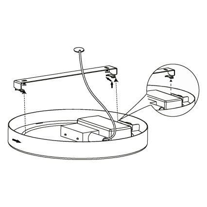 Eglo - LED Prigušiva plafonjera LED/16,5W/230V