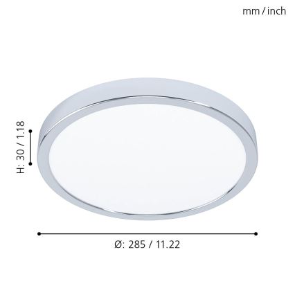 Eglo - LED Plafonjera za kupatilo LED/20W/230V IP44