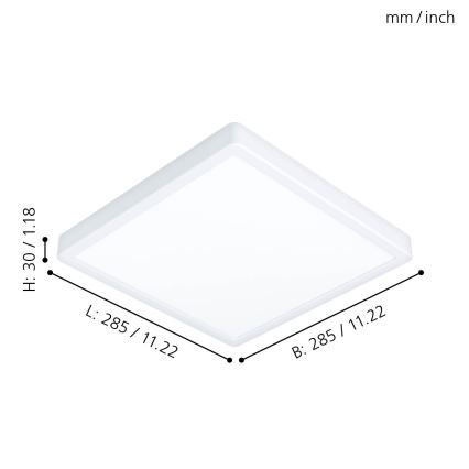 Eglo - LED Plafonjera za kupatilo LED/20W/230V IP44