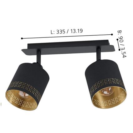 Eglo - Reflektorska lampa 2xE27/28W/230V