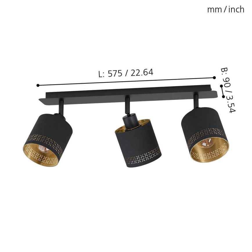Eglo - Reflektorska lampa 3xE27/28W/230V