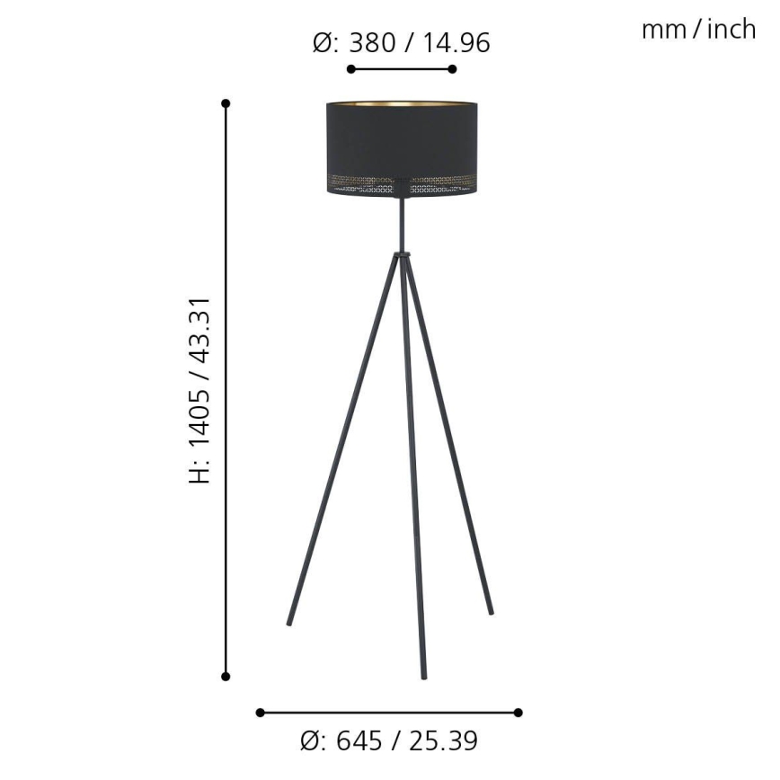 Eglo - Podna lampa 1xE27/40W/230V
