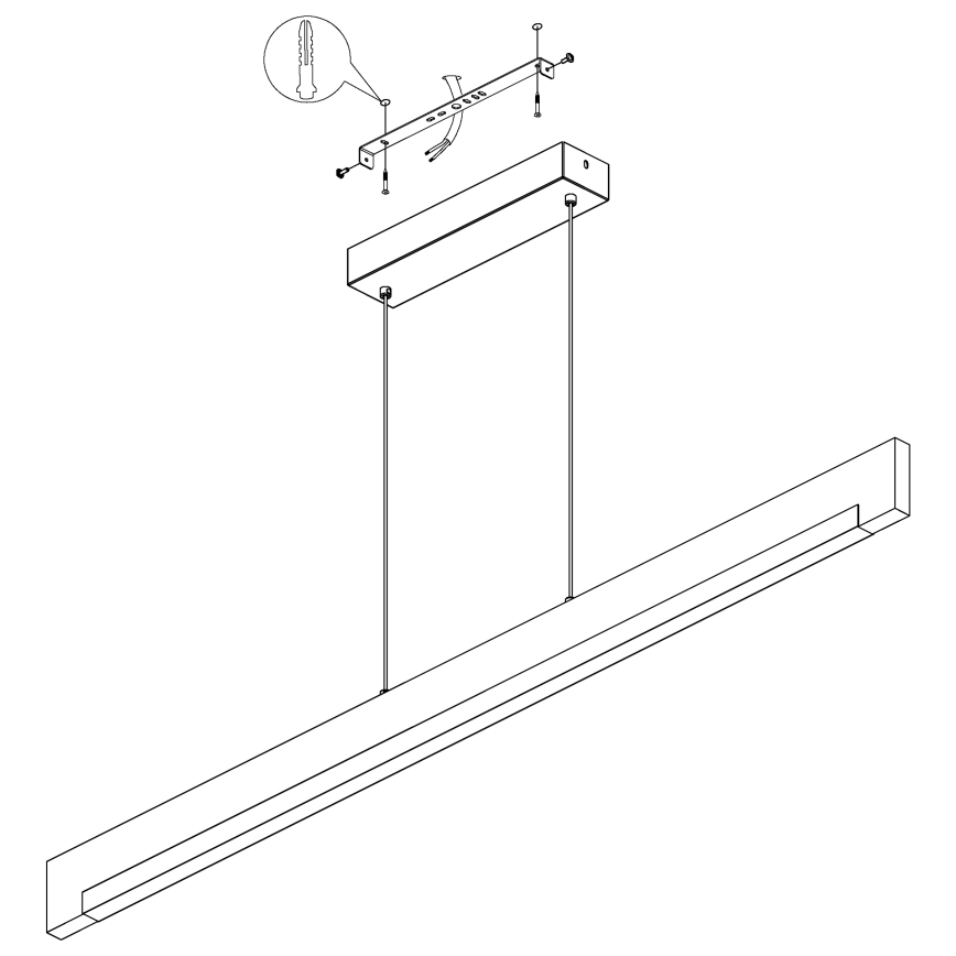 Eglo - LED prigušiva luster na sajli LED/25,5W/230V