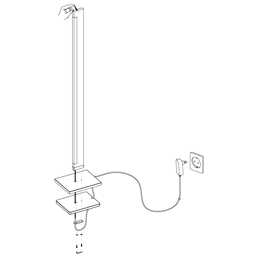 Eglo - LED Prigušiva dodirna stojeća lampa CAMACHO LED/22W/230V