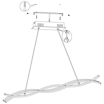 Eglo - LED luster na sajli LED/36W/230V