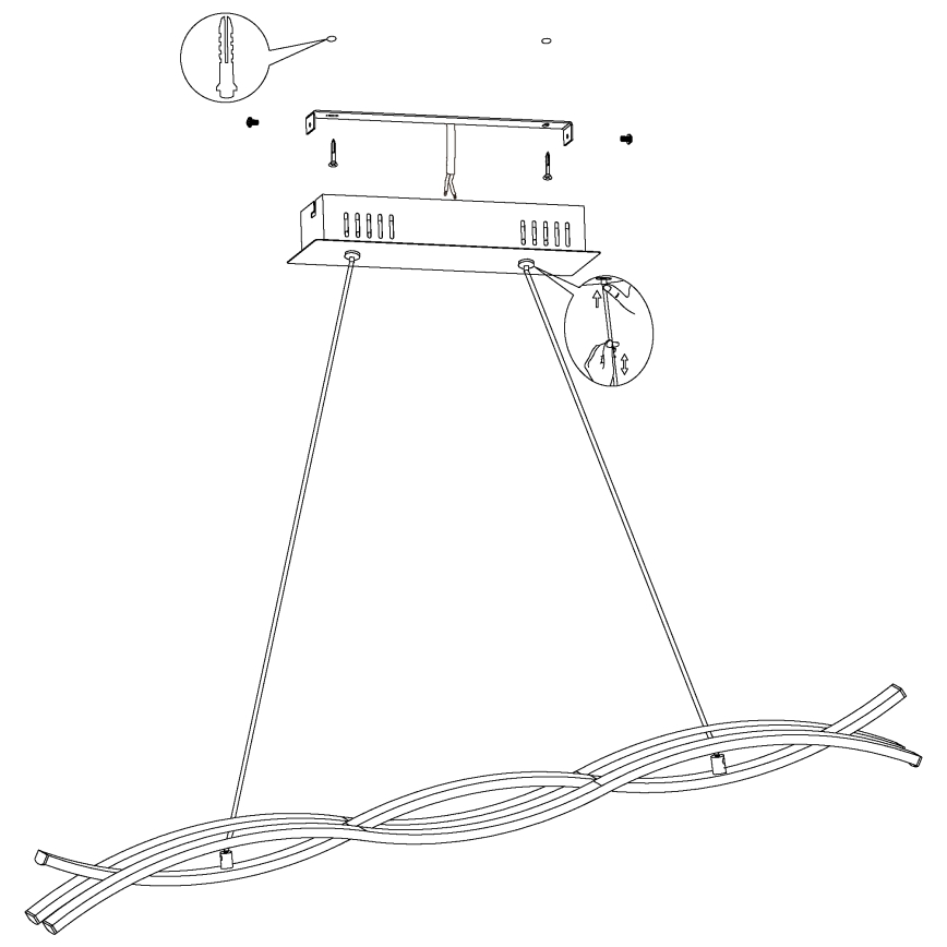 Eglo - LED luster na sajli LED/36W/230V