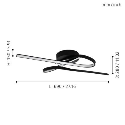 Eglo - LED Plafonjera LED/21W/230V
