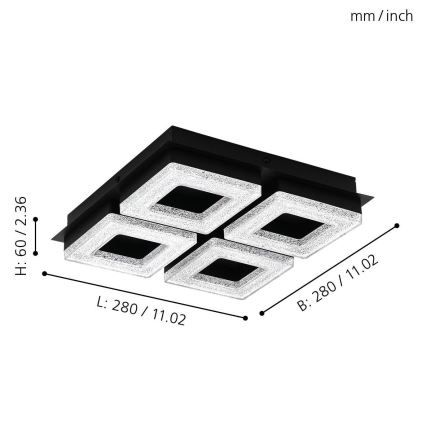 Eglo - LED Plafonjera 4xLED/4W/230V