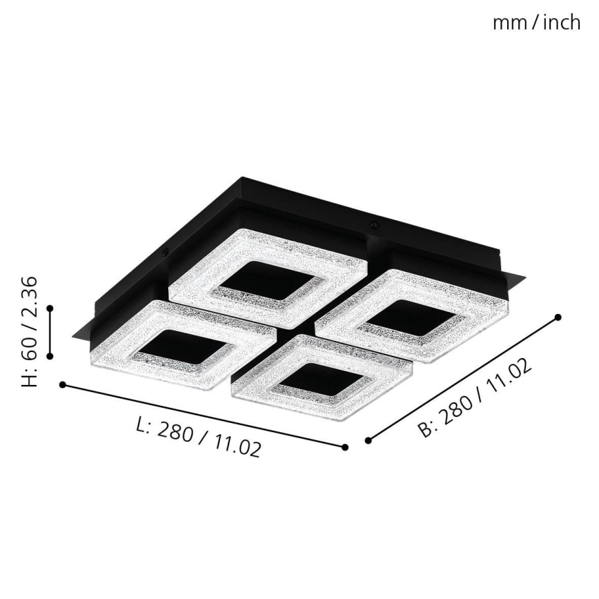 Eglo - LED Plafonjera 4xLED/4W/230V