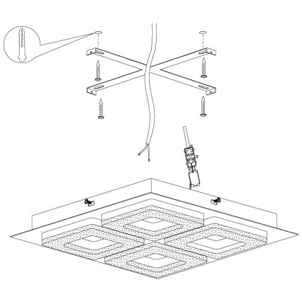 Eglo - LED Plafonjera 4xLED/4W/230V