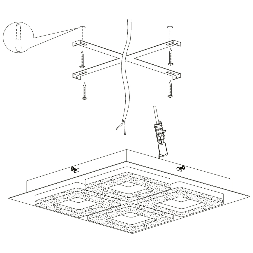 Eglo - LED Plafonjera 4xLED/4W/230V