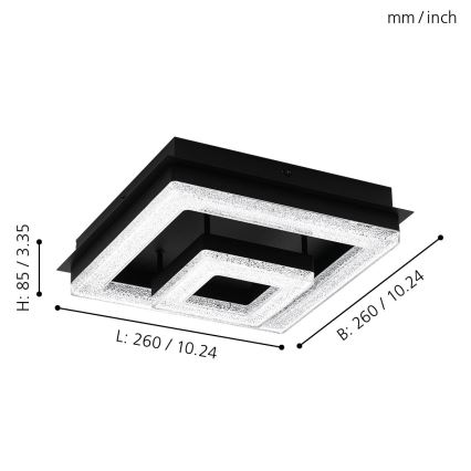 Eglo - LED Plafonjera LED/12W/230V