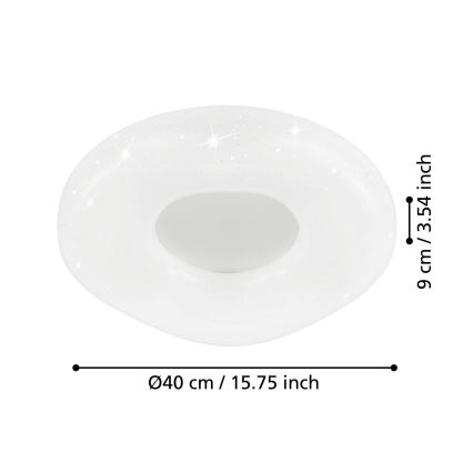 Eglo - LED Prigušiva plafonjera LED/18W/230V + Daljinski upravljač