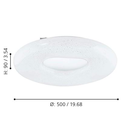 Eglo - LED Prigušiva plafonjera LED/24W/230V + Daljinski upravljač