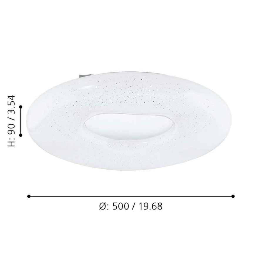 Eglo - LED Prigušiva plafonjera LED/24W/230V + Daljinski upravljač