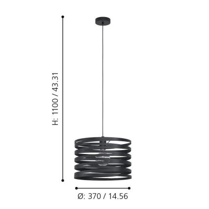 Eglo - Luster na sajli 1xE27/40W/230V