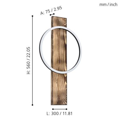 Eglo - LED Zidna lampa LED/12W/230V