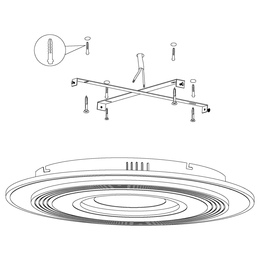 Eglo - LED Plafonjera 3xLED/16W/230V