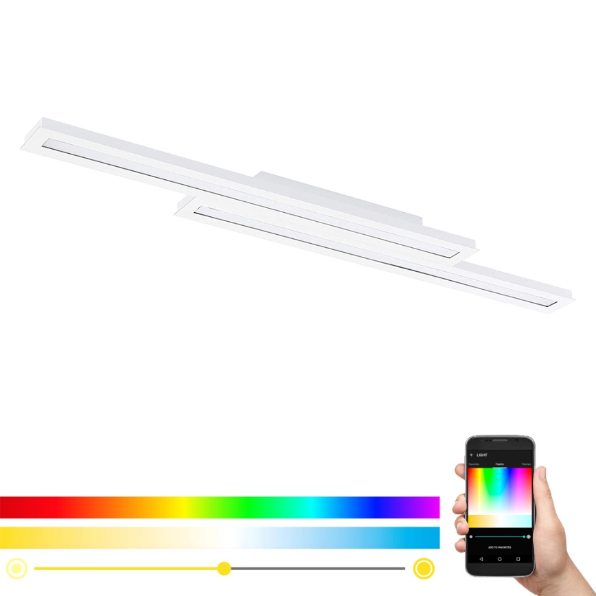 Eglo - LED RGB prigušiva plafonska svetiljka SALITERAS-C 2xLED/10W/230V