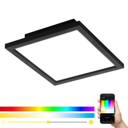Eglo - LED RGB prigušiva plafonska svetiljka SALOBRENA-C LED/16W/230V + daljinsko upravljanje
