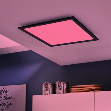 Eglo - LED RGB Prigušiva plafonjera SALOBRENA-C LED/30,5W/230V + Daljinski upravljač