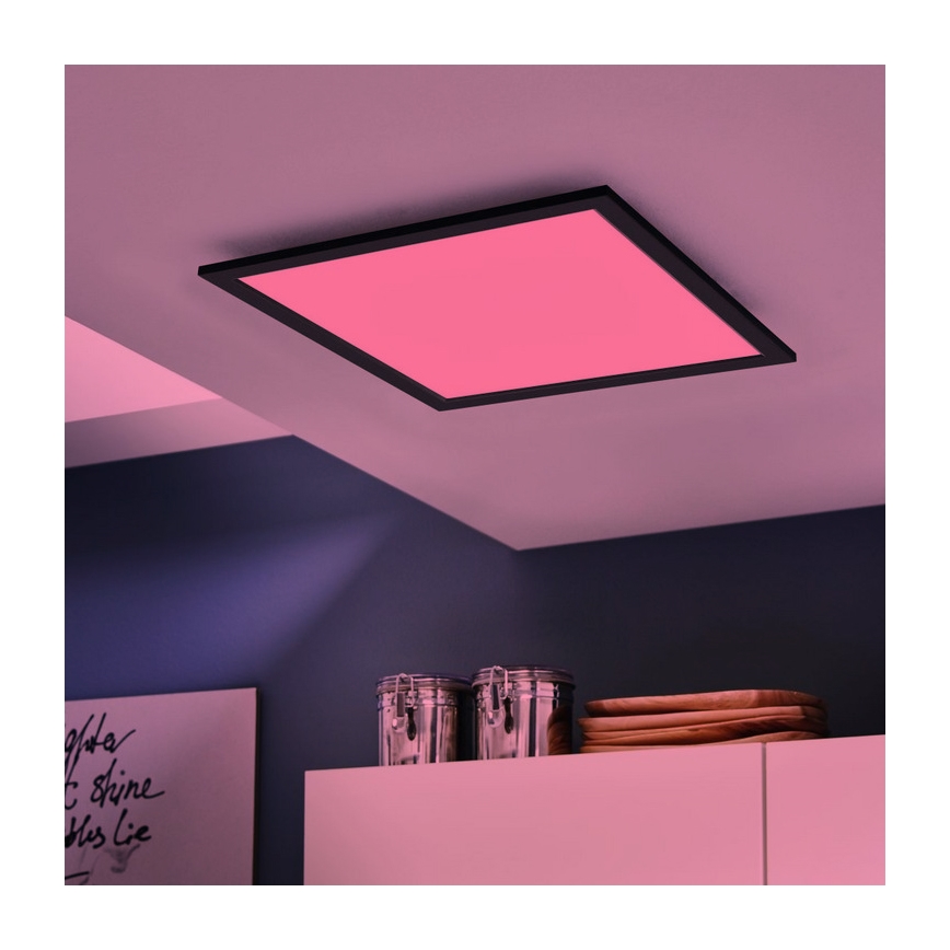 Eglo - LED RGB Prigušiva plafonjera SALOBRENA-C LED/30,5W/230V + Daljinski upravljač