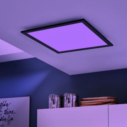 Eglo - LED RGB Prigušiva plafonjera SALOBRENA-C LED/30,5W/230V + Daljinski upravljač