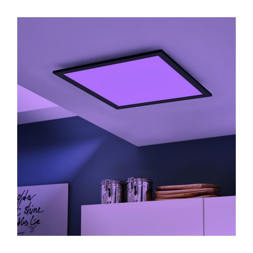 Eglo - LED RGB Prigušiva plafonjera SALOBRENA-C LED/30,5W/230V + Daljinski upravljač