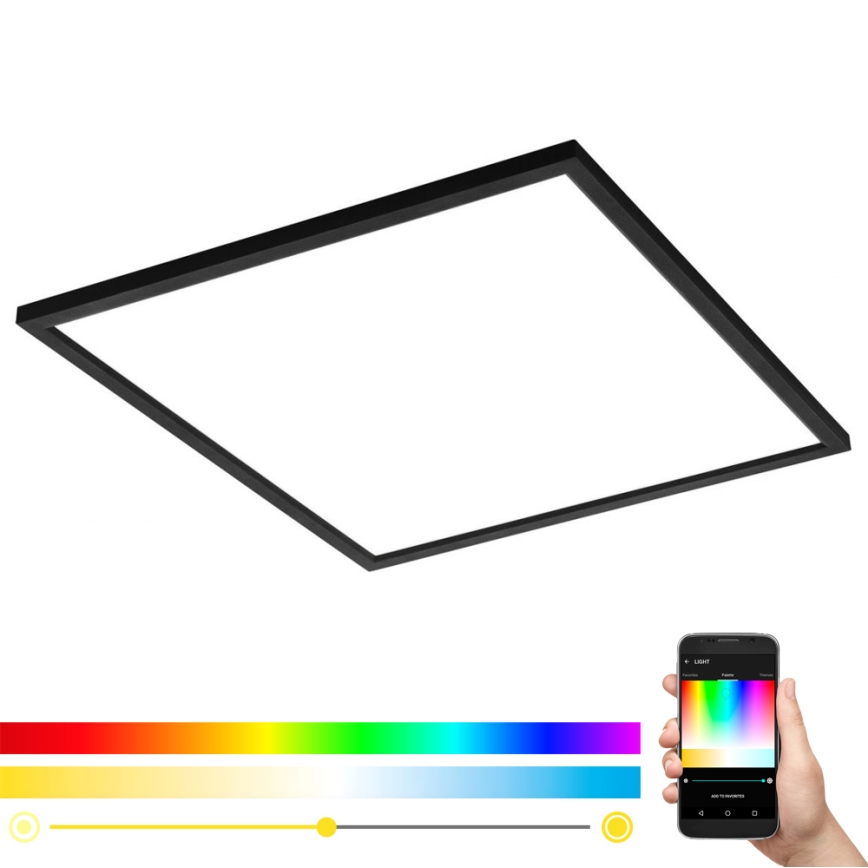 Eglo - LED RGB Prigušiva plafonjera SALOBRENA-C LED/30,5W/230V + Daljinski upravljač