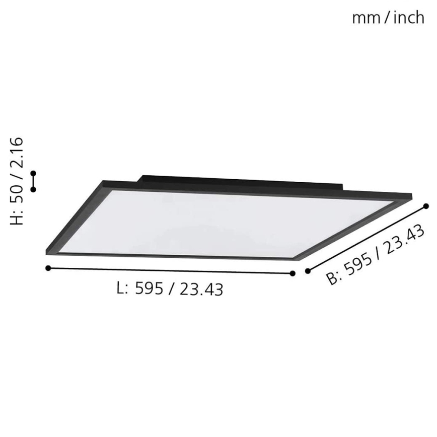 Eglo - LED RGB Prigušiva plafonjera SALOBRENA-C LED/30,5W/230V + Daljinski upravljač