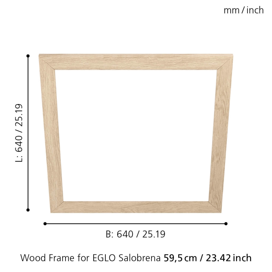 Eglo - Okvir za svjetiljku SALOBRENA 595x595 mm