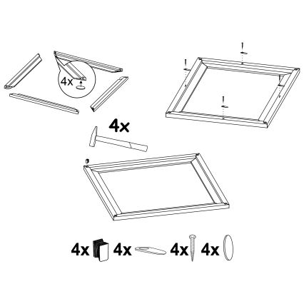 Eglo - Okvir za svjetiljku SALOBRENA 595x595 mm