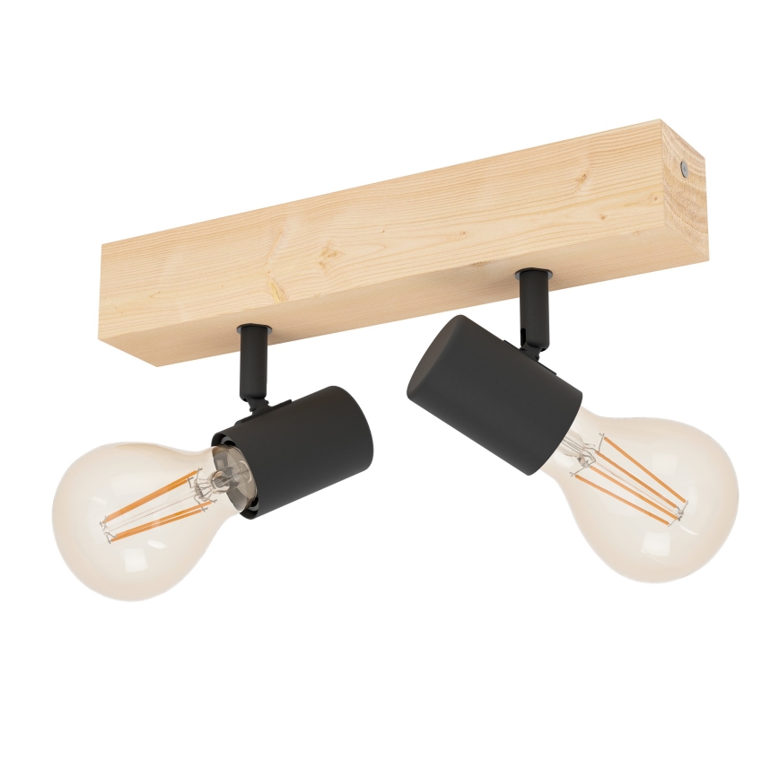 Eglo - Reflektorska lampa TOWNSHEND 2xE27/60W/230V - FSC sertifikovano