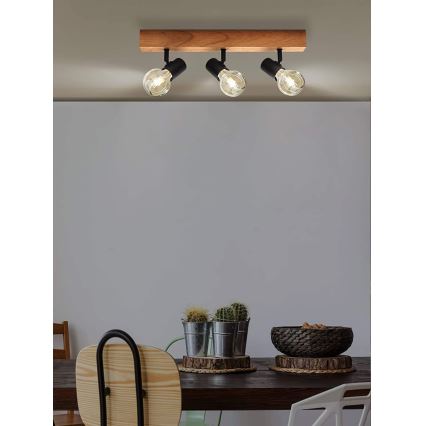 Eglo - Reflektorska lampa TOWNSHEND 3xE27/60W/230V - FSC sertifikovano