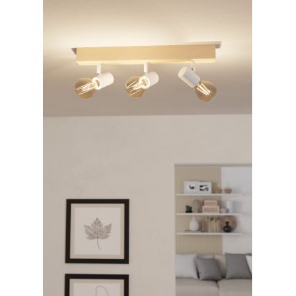 Eglo - Reflektorska lampa TOWNSHEND 3xE27/60W/230V - FSC sertifikovano