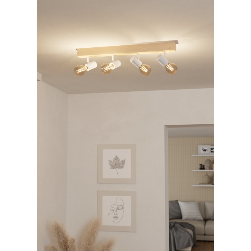 Eglo - Reflektorska lampa TOWNSHEND 4xE27/60W/230V - FSC sertifikovano