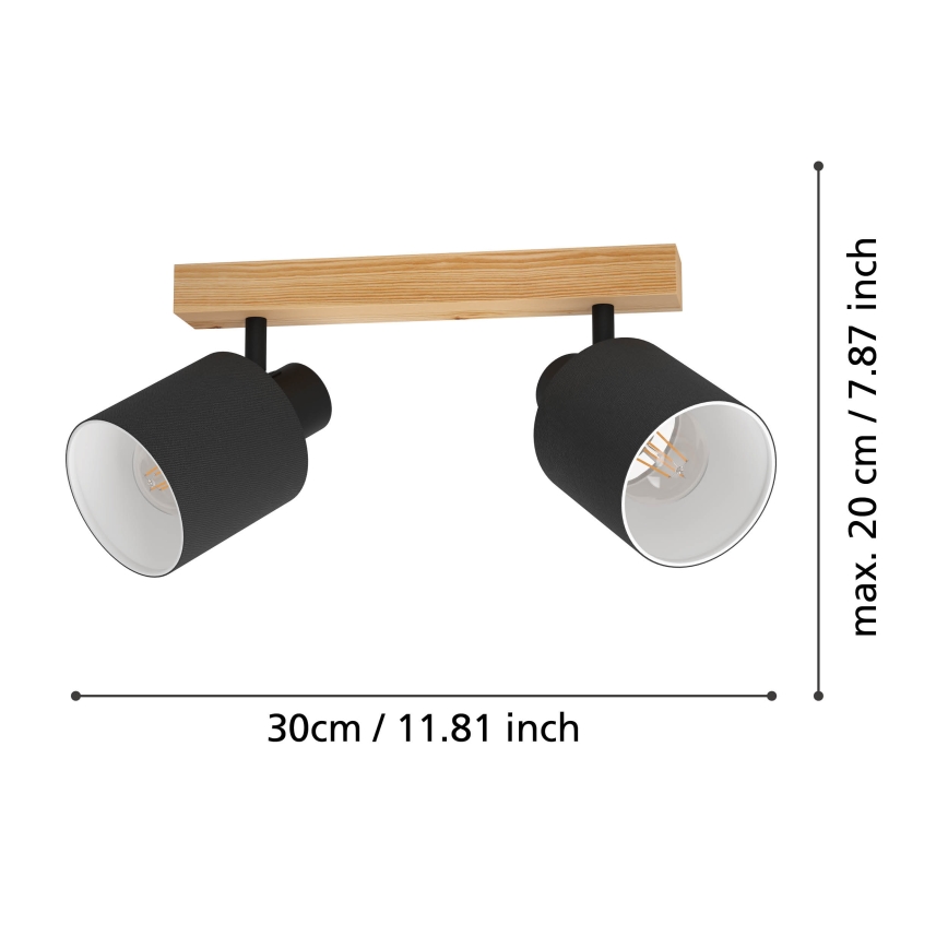 Eglo - Reflektorska lampa 2xE27/10W/230V