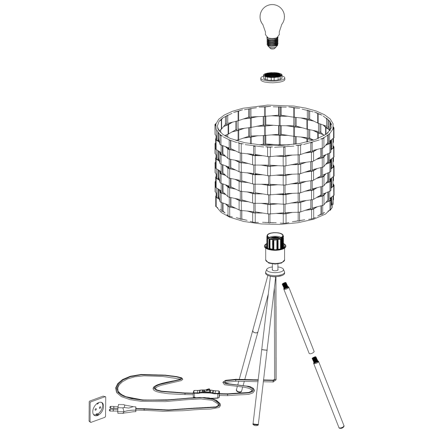Eglo - Stona lampa 1xE27/40W/230V