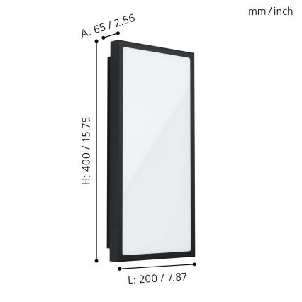 Eglo - LED Spoljna zidna lampa LED/16W/230V IP44
