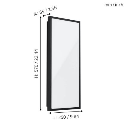 Eglo - LED Spoljna zidna lampa LED/18,5W/230V IP44