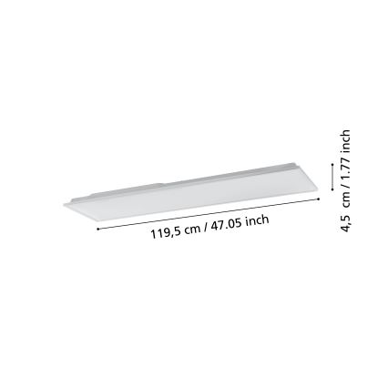 Eglo - LED Prigušiva plafonska svetiljka LED/31,5W/230V 2700-6500K ZigBee