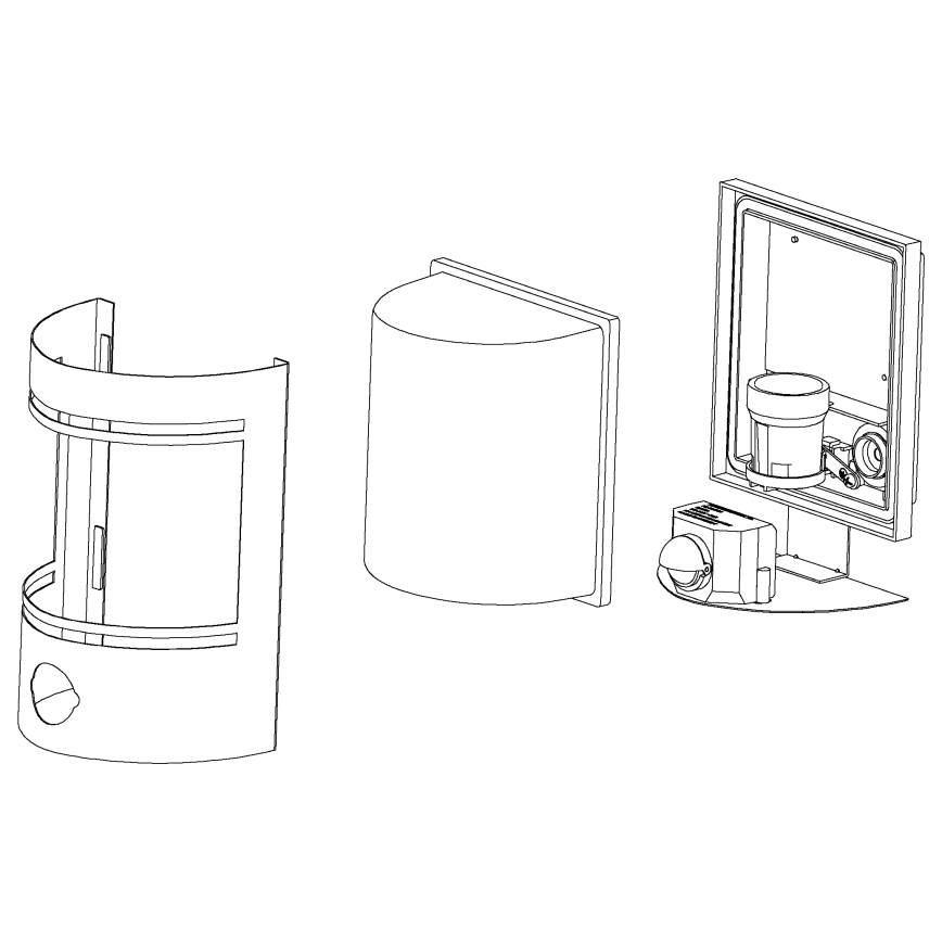 Eglo - Spoljašnje zidno svetlo sa senzorom 1xE27/40W/230V IP44