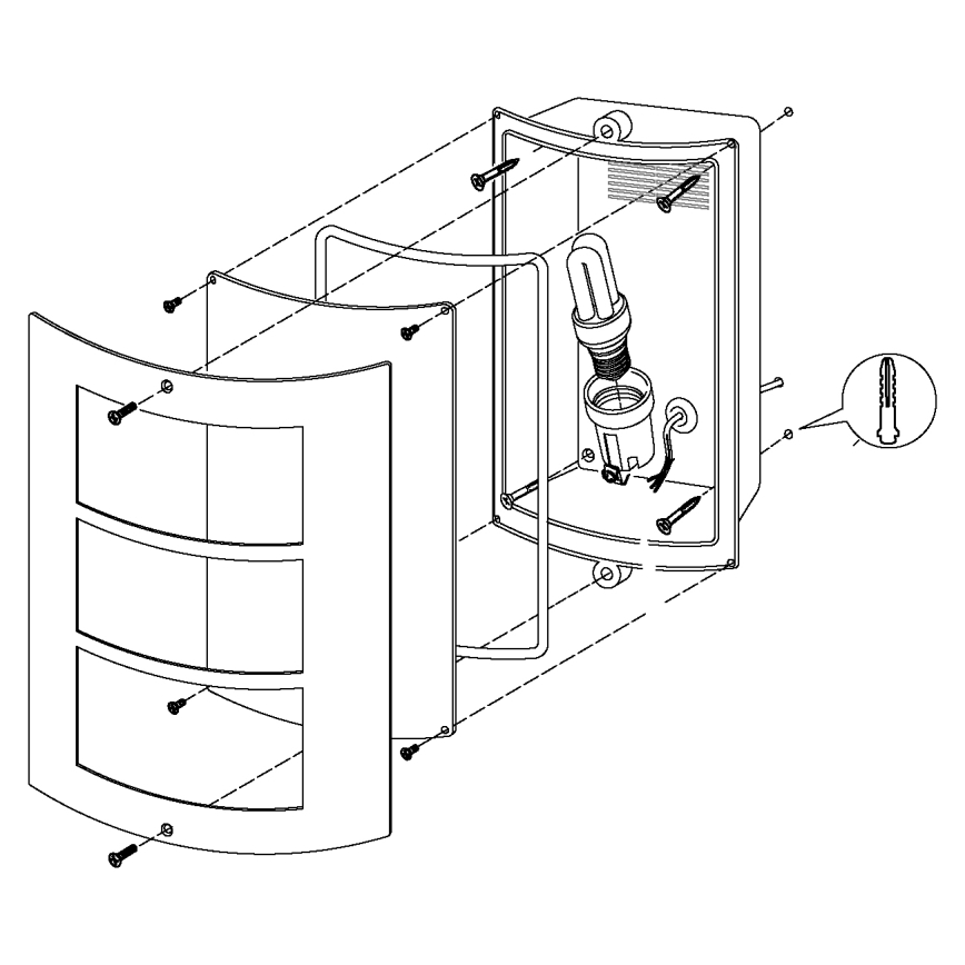 Eglo - Spoljašnja zidna lampa 1xE27/40W/230V IP44