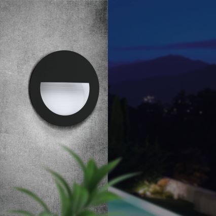 Eglo - LED Spoljašnje ugradbeno svetlo LED/2,5W/230V IP65 crno