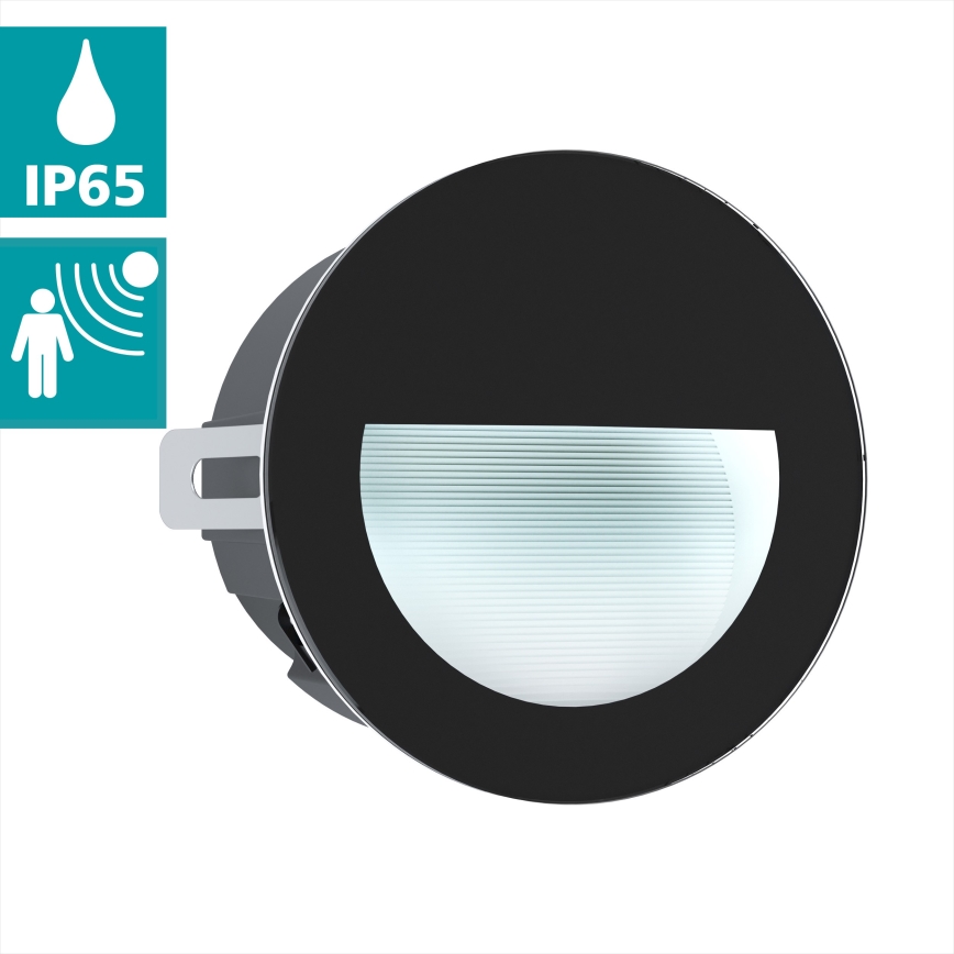 Eglo - LED Spoljašnje ugradbeno svetlo LED/2,5W/230V IP65 crno
