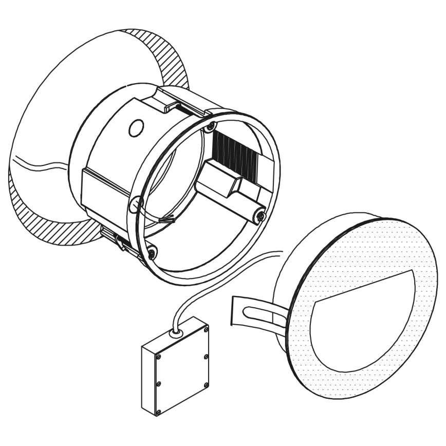 Eglo - LED Spoljašnje ugradbeno svetlo LED/2,5W/230V IP65 crno
