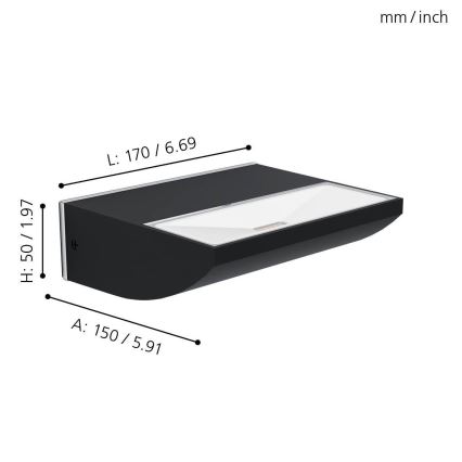 Eglo - LED Spoljna zidna lampa LED/10,5W/230V IP44