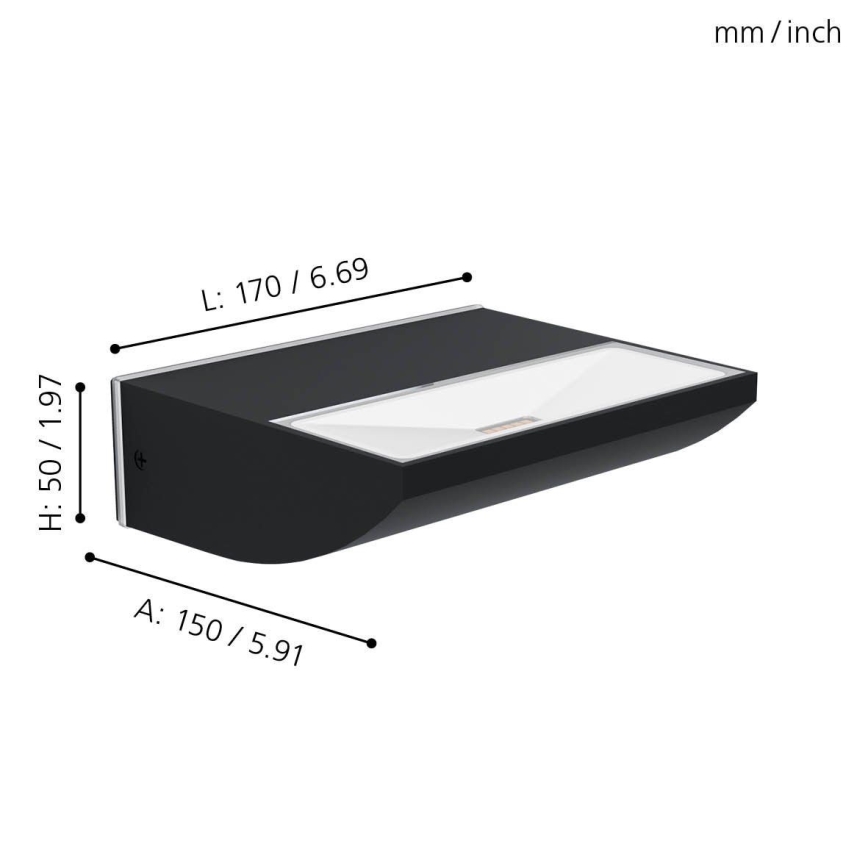 Eglo - LED Spoljna zidna lampa LED/10,5W/230V IP44